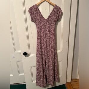 PACT Fit & Flare Crossback Maxi Dress w/ pockets